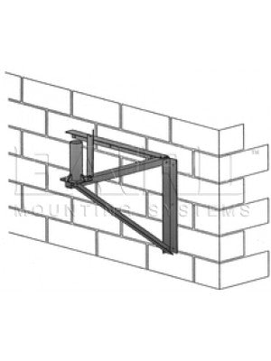 Antenna Mount Wall 48" Offset From Wall, 6.62" O.D. x 3' Mast 2.4M
