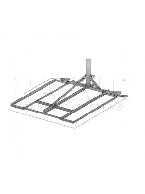 Antenna Mount Universal Ridgemount-10, 6.62" O.D. x 5' Mast w/ Pad 2.4M
