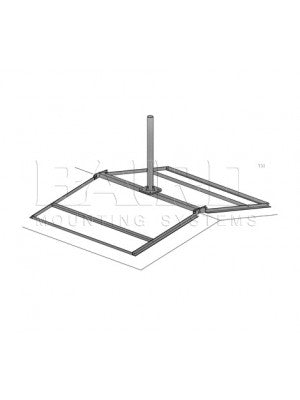 Antenna Mount Universal Ridgemount, 5.56" O.D. x 4' Mast w/ Pad