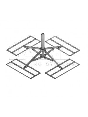 Antenna Mount (2 Trays), 5.56" O.D. x 3' Mast w/ Pad