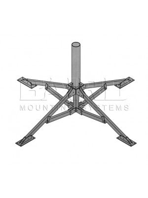 Antenna Mount Penetrating Mount, 6.62" O.D. x 3.5' Mast 2.4M
