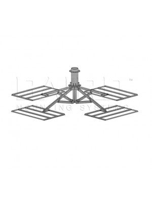 Antenna Mount (3 Trays), 10.75" O.D. (Collar) x 3' Mast w/ Pad 3.8M