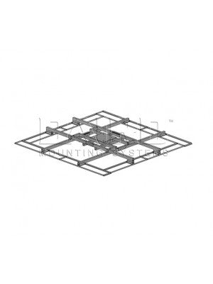 Antenna Mount (1 Tray), 6.62" O.D. x 3.5' Mast w/ Pad 2.4M
