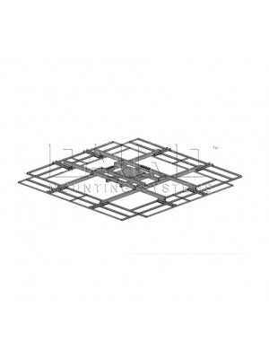 Antenna Mount (2 Trays), Adapter Kit for Prodelin Kingpost w/ Pad 4.5M