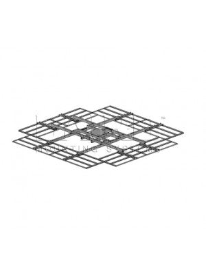 Antenna Mount (3 Trays), Adapter Kit for Prodelin Kingpost w/ Pad 4.5M