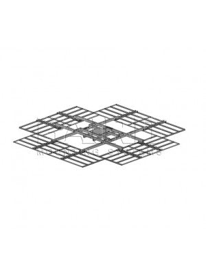 Antenna Mount (4 Trays), Adapter Kit for Prodelin Kingpost w/ Pad 4.5M