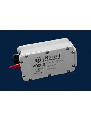 LNA, Ku-Band, PLL. 10.70 - 12.75 GHz, noise Fig. 0.8dB, SMA-Connector, Power on MC Connector