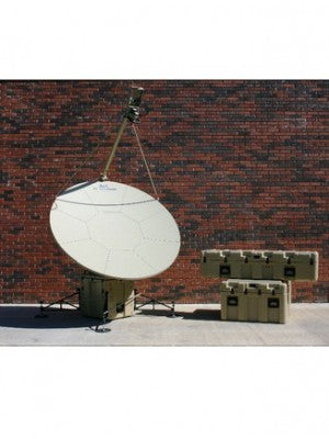 Antenna,FlyAway, Ku-Band, C-Band/Ku-Band, SNG/Military Tri-Band, Motorized Transportable,2.0m